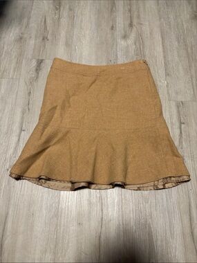 GAP Women's Flared Wool Blend Skirt - Tan